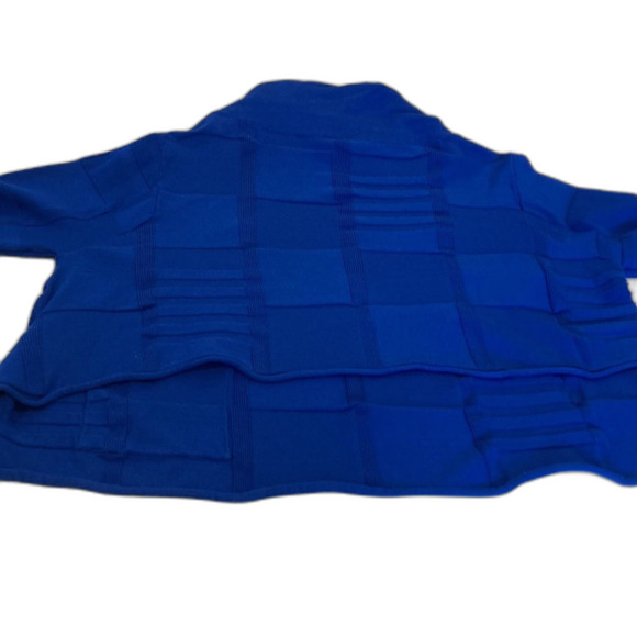 Banana Blue Label Australia Cobalt Blue Textured Boxy Open Back Sweater Small - Picture 3 of 9